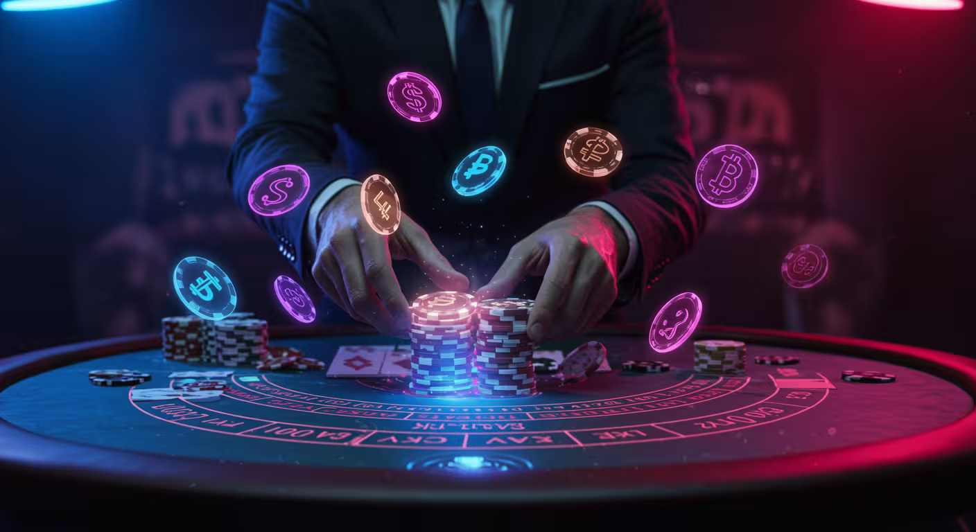 Vegasta welcome bonus chest overflowing with neon chips