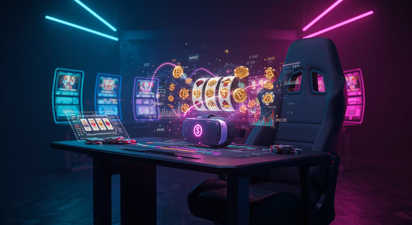 VIP host presenting Vegasta loyalty trophy